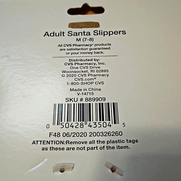 Merry Brite Adult Santa Slippers with Bells. Christmas New Size 7/8 - Picture 5 of 7